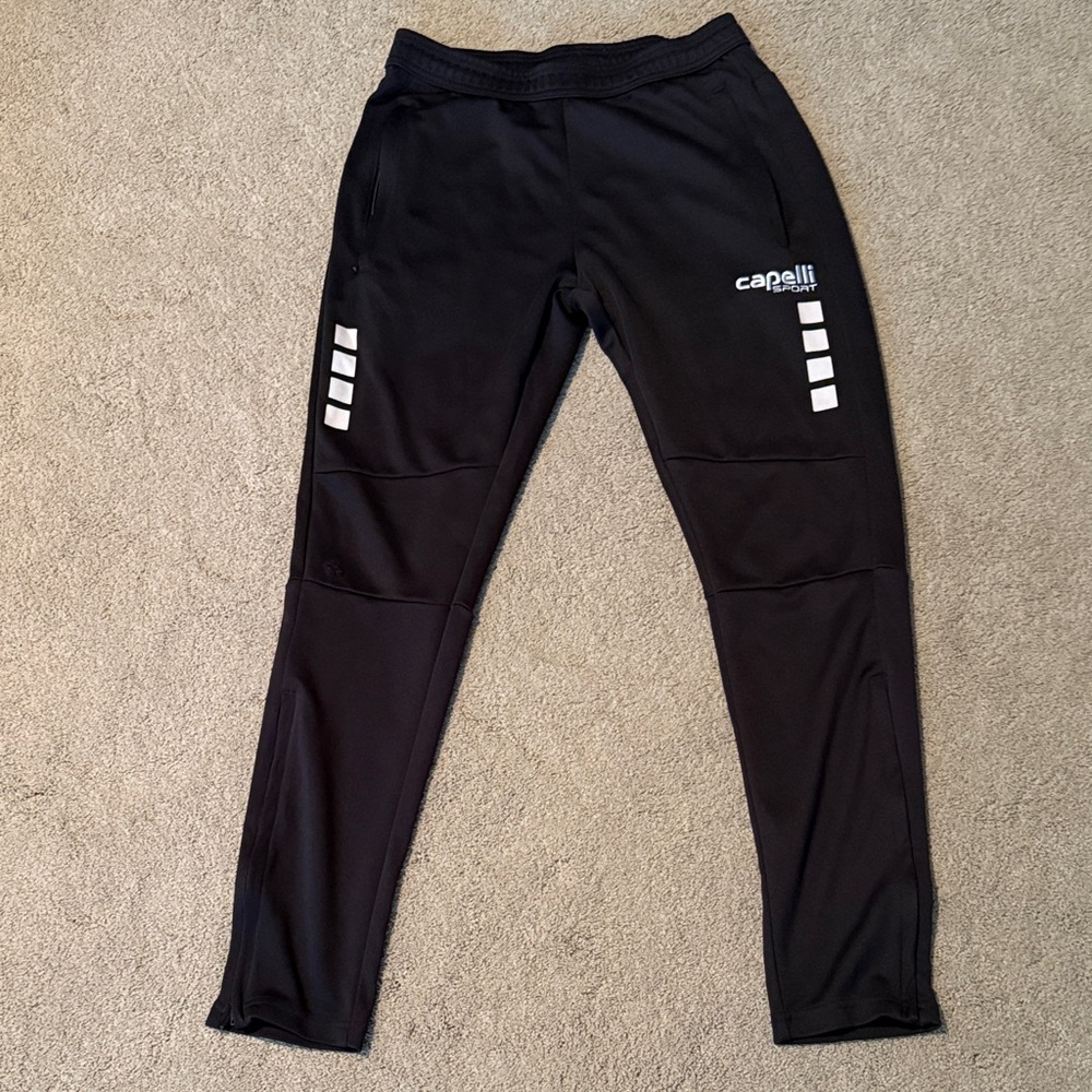 Capelli of New York Black Joggers with White Accents